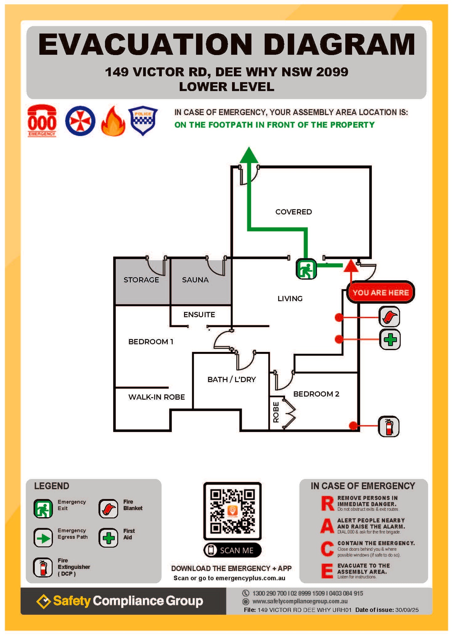 Short Term Rental Accomodation (STRA) Evacuation Diagrams
